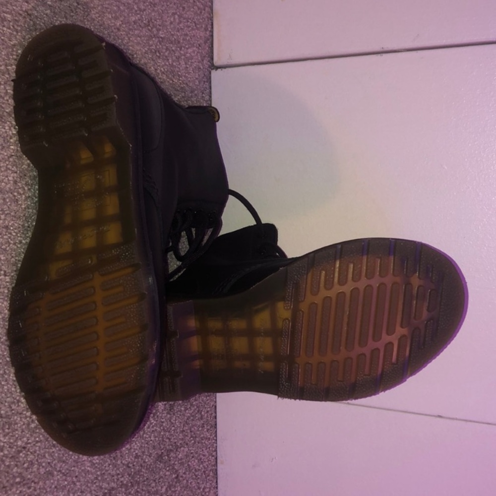 Black Doc Marten Lace Up Leather Boot - Picture 2 of 5